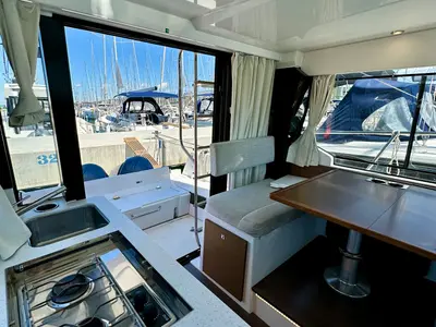 Galley of Morska Vila, a Jeanneau Merry Fisher 1095 FLY motorboat at Općina Pakoštane, Croatia