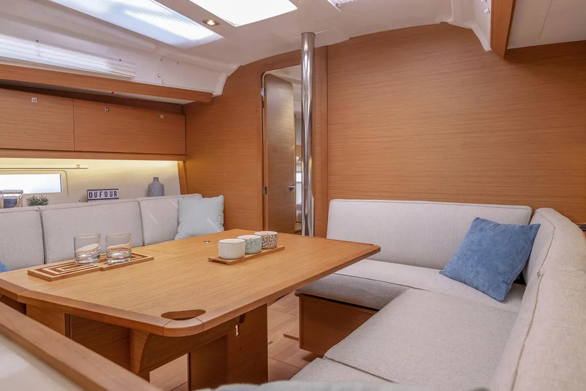Salon of Hope, a Dufour 390 sailboat at Grad Trogir, Croatia