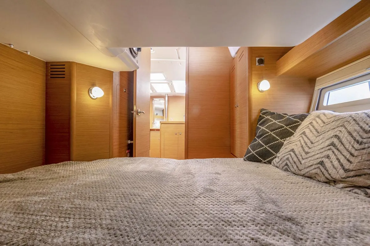 Cabin on Hope, a Dufour 390 sailboat at Grad Trogir, Croatia