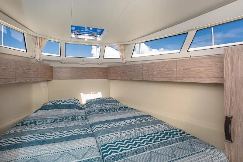 Cockpit of Ondine, a Greenline 33 motor yacht at Punat, Croatia