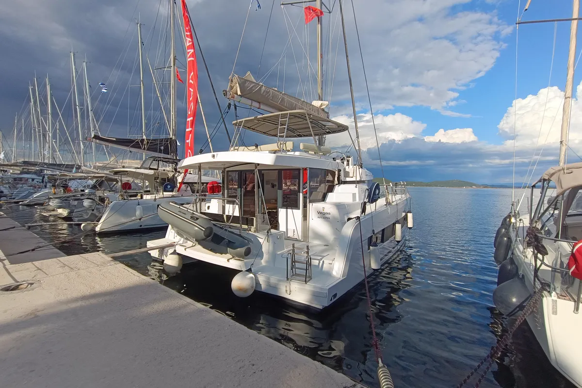 Vegas, a Bali Catspace OW catamaran at Ellomenos, Greece