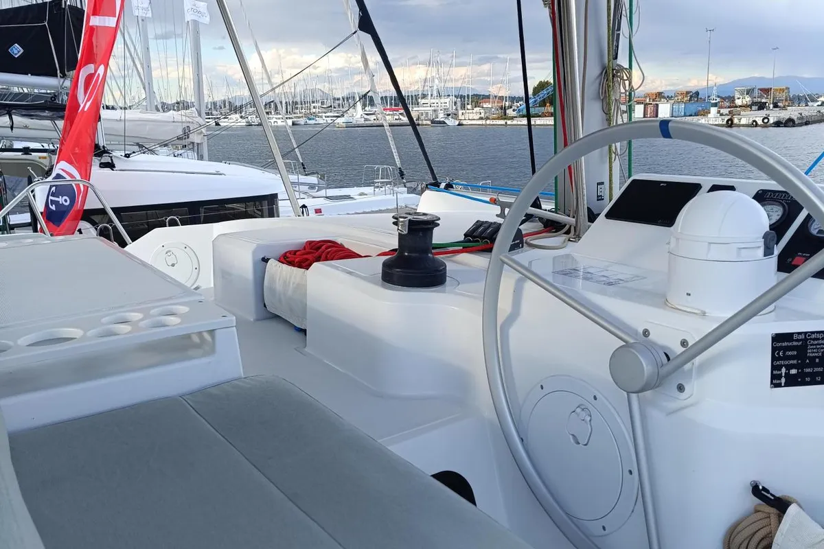 Vegas, a Bali Catspace OW catamaran at Ellomenos, Greece