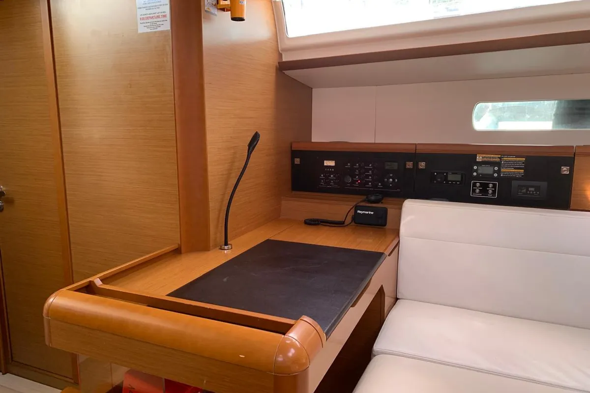Aquaholic, a Jeanneau Sun Odyssey 519 sailboat at Municipal Unit of Ellomenos, Greece