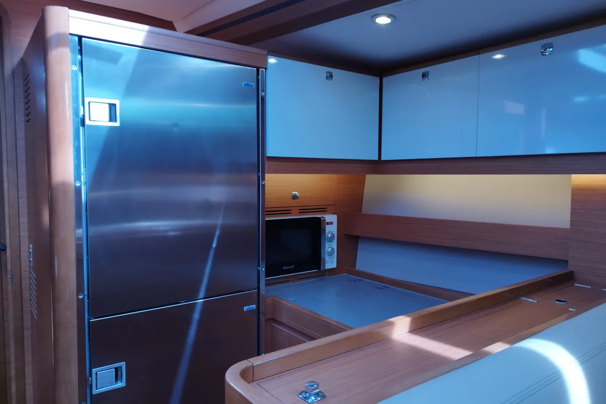 Galley of Albus, a Dufour 56 Exclusive sailboat at Olbia, Italy