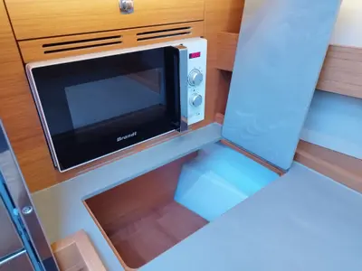 Galley of Albus, a Dufour 56 Exclusive sailboat at Olbia, Italy