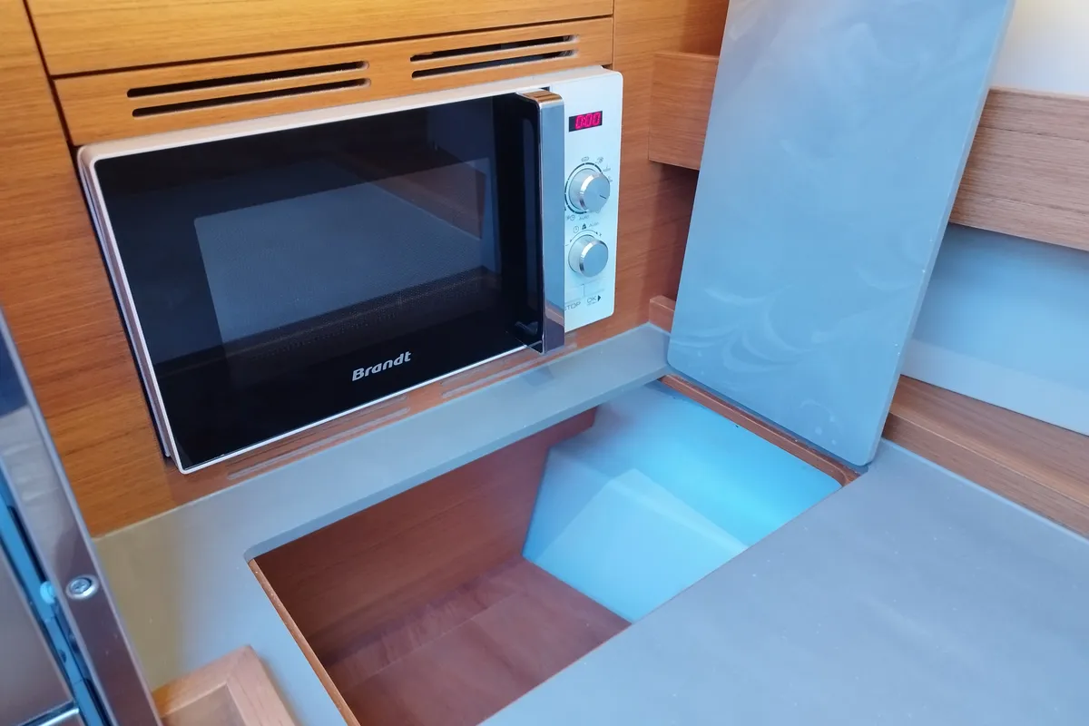 Galley of Albus, a Dufour 56 Exclusive sailboat at Olbia, Italy