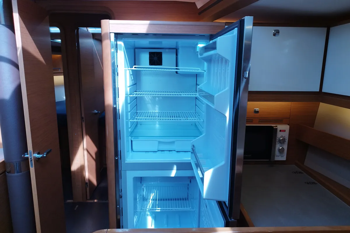 Galley of Albus, a Dufour 56 Exclusive sailboat at Olbia, Italy