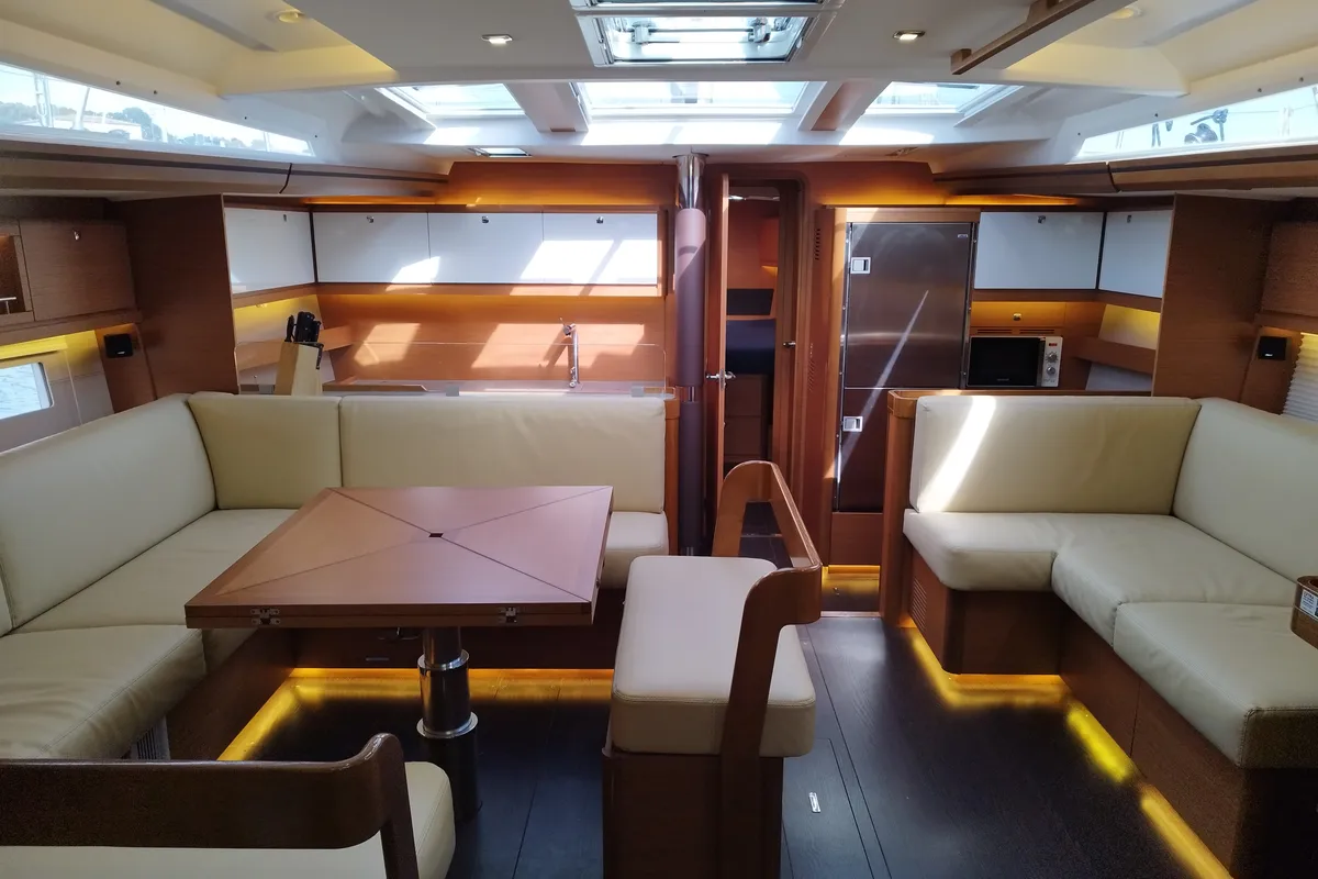 Albus, a Dufour 56 Exclusive sailboat at Olbia, Italy