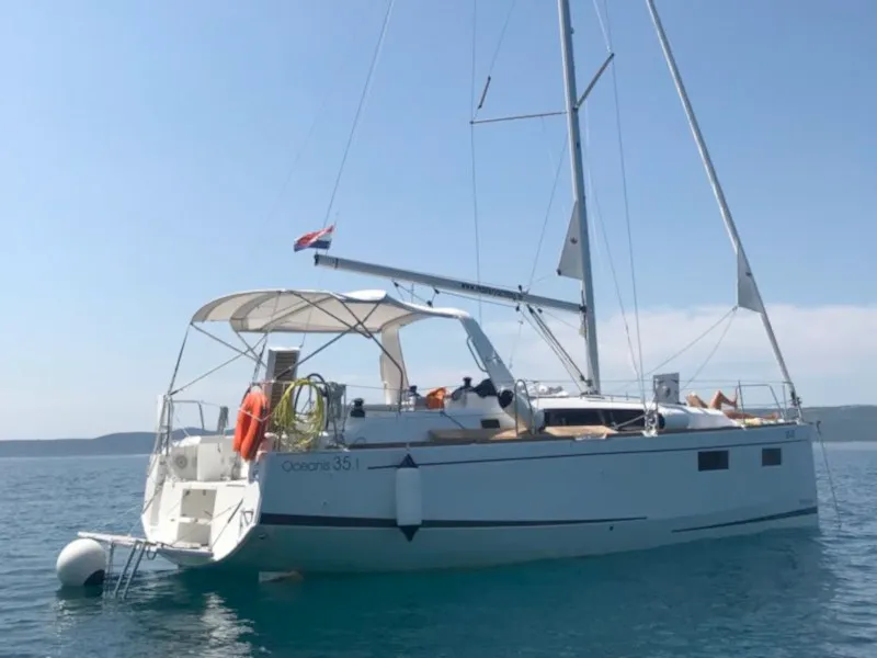 Exterior view of Idila, a Beneteau Oceanis 35.1 sailboat at Općina Sukošan, Croatia