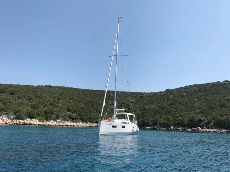 Exterior view of Idila, a Beneteau Oceanis 35.1 sailboat at Općina Sukošan, Croatia