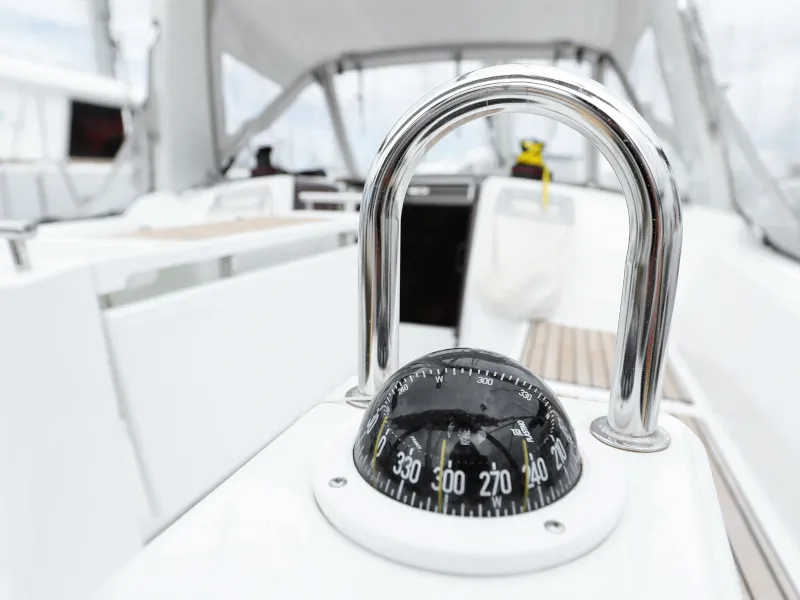 Cockpit of Idila, a Beneteau Oceanis 35.1 sailboat at Općina Sukošan, Croatia