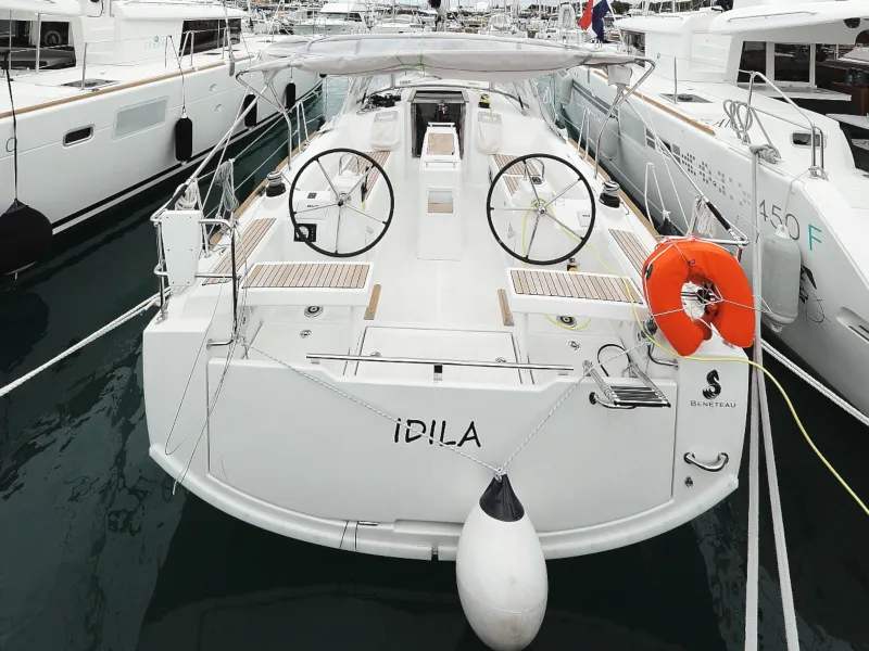 Exterior view of Idila, a Beneteau Oceanis 35.1 sailboat at Općina Sukošan, Croatia