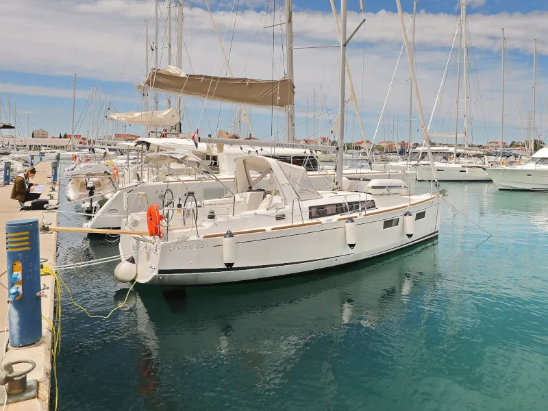 Exterior view of Idila, a Beneteau Oceanis 35.1 sailboat at Općina Sukošan, Croatia