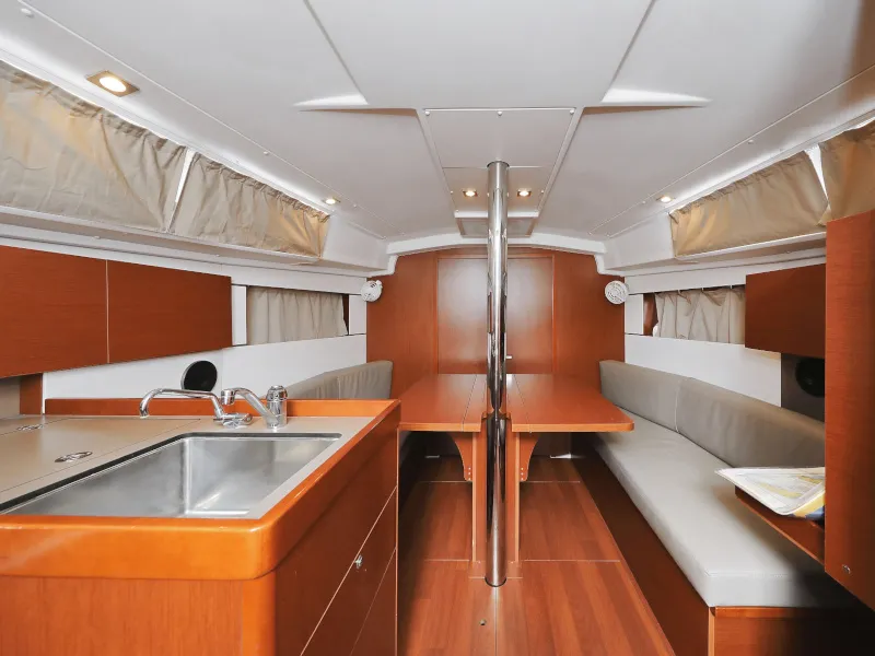 Salon of Idila, a Beneteau Oceanis 35.1 sailboat at Općina Sukošan, Croatia