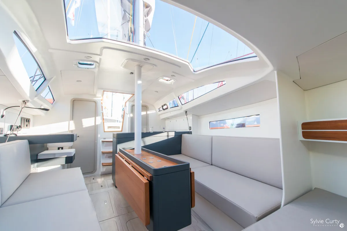 Salon of GUSTY 4, a RM 970 sailboat at La Rochelle, France