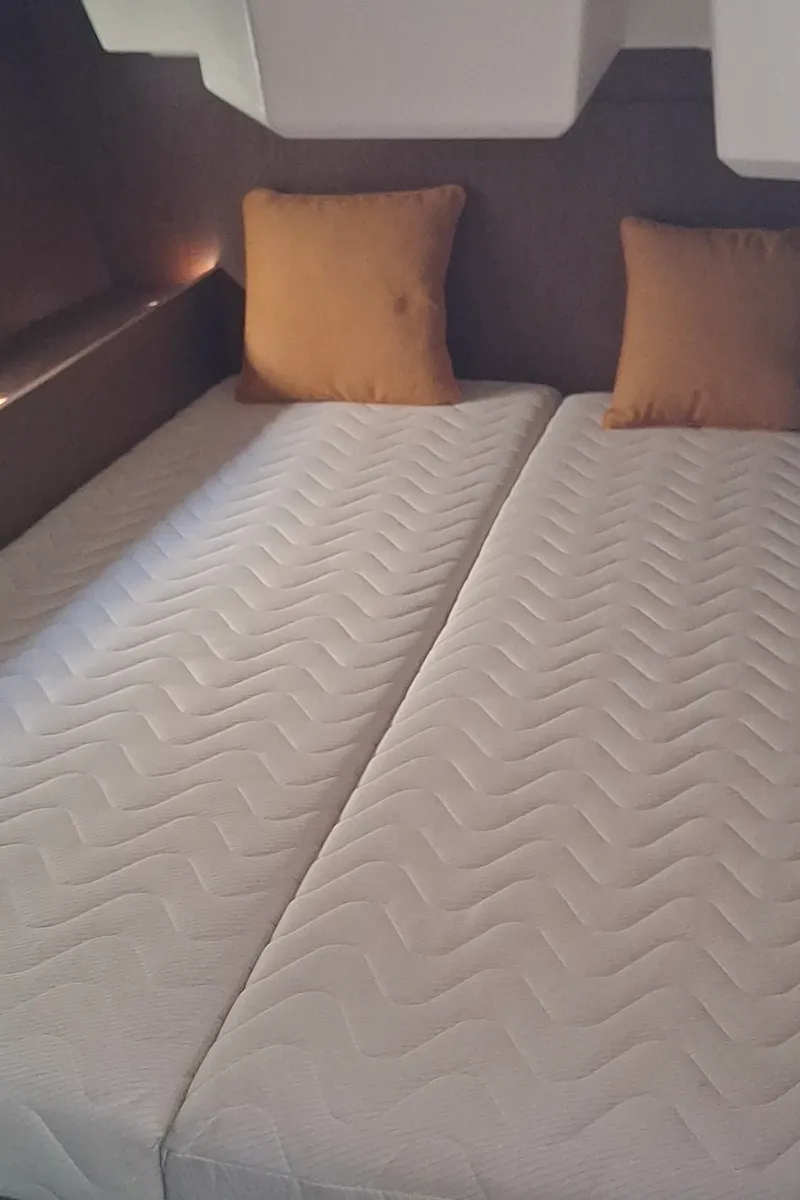 Cabin on Premium, a Beneteau Oceanis 46.1 sailboat at Tropea, Italy