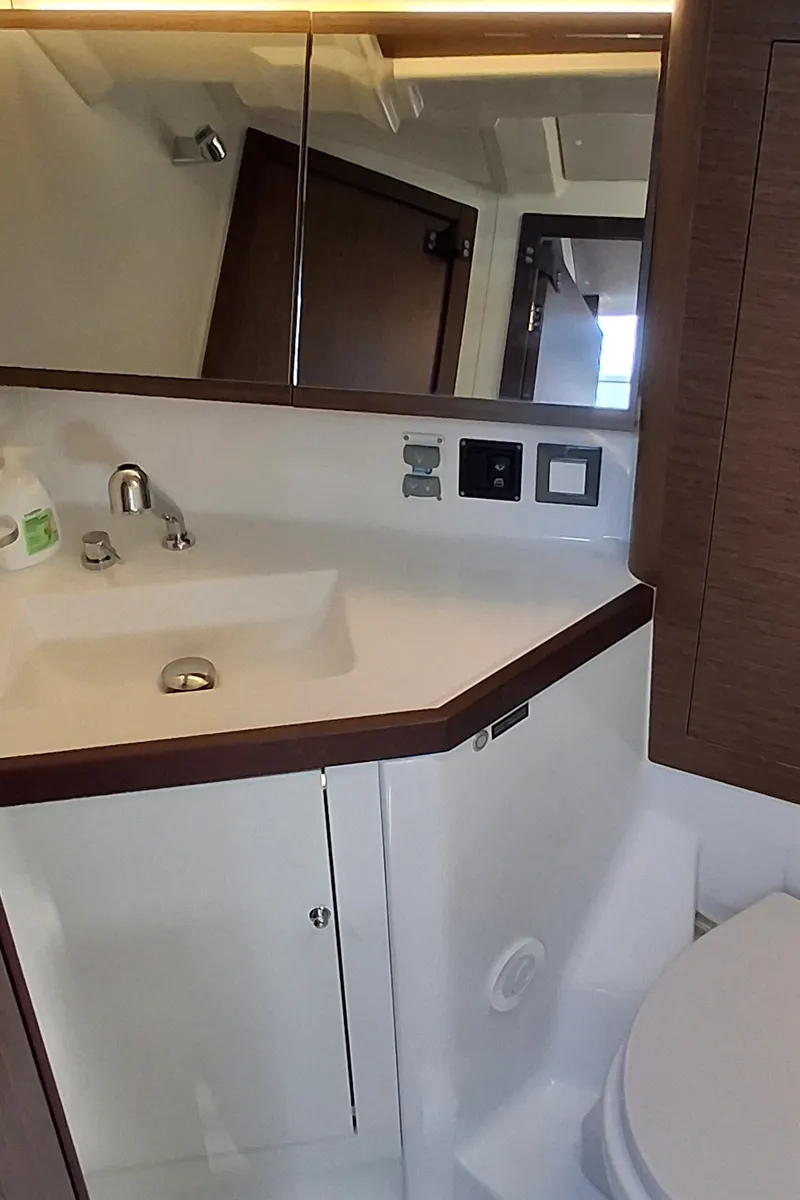 Head on Premium, a Beneteau Oceanis 46.1 sailboat at Tropea, Italy