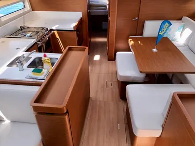 Galley of Ma Cherie, a Jeanneau Sun Odyssey 490 sailboat at Šibenik, Croatia