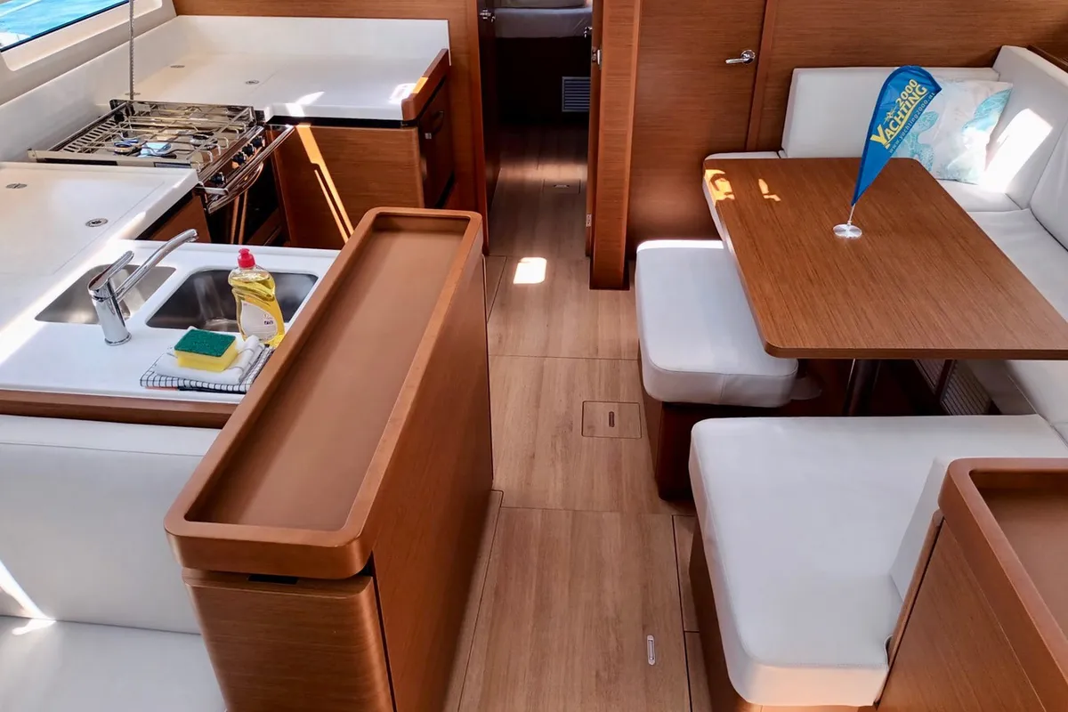 Galley of Ma Cherie, a Jeanneau Sun Odyssey 490 sailboat at Šibenik, Croatia