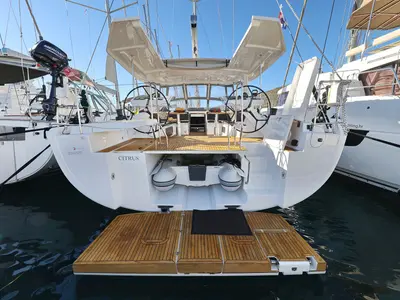 Exterior view of Citrus, a Hanse 588 sailboat at Seget Donji, Croatia