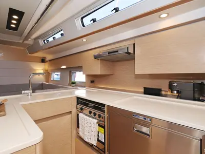 Salon of Citrus, a Hanse 588 sailboat at Seget Donji, Croatia