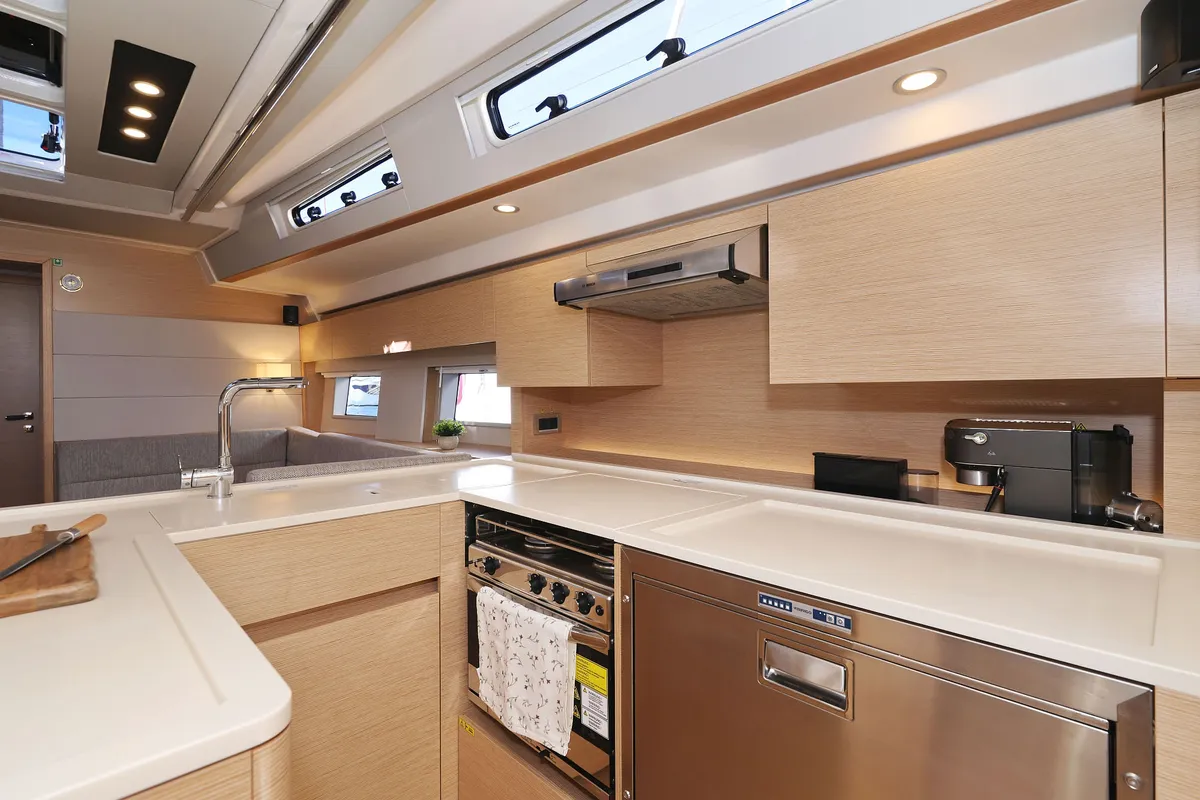 Salon of Citrus, a Hanse 588 sailboat at Seget Donji, Croatia