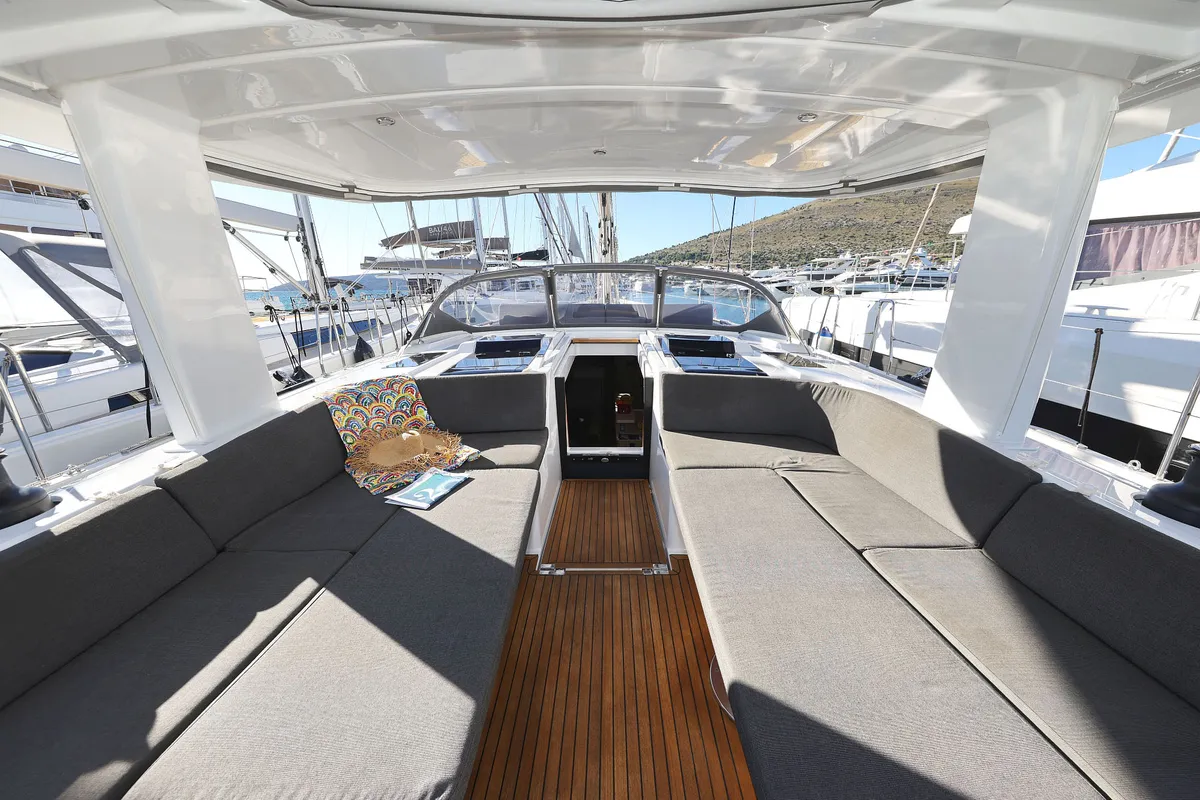 Citrus, a Hanse 588 sailboat at Seget Donji, Croatia