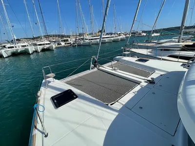 Deck of Mojito, a Lagoon 40 catamaran at Seget Donji, Croatia