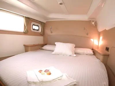 Cabin on Atlantis, a Lagoon 440 catamaran at Santa Eulària des Riu, Spain