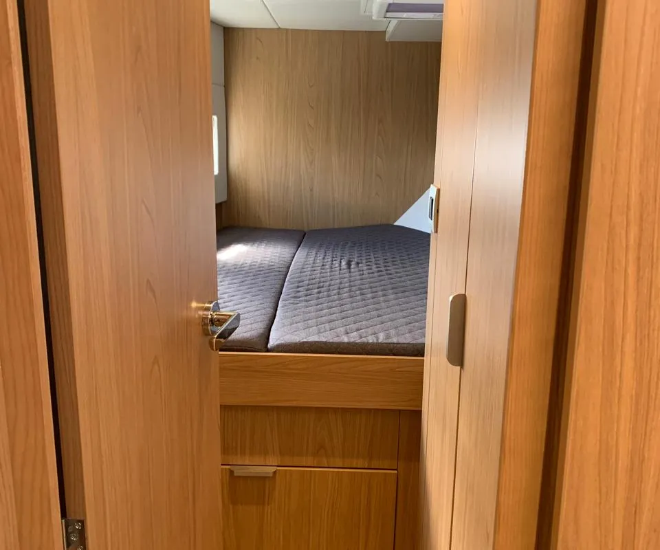 Cabin on Timeless, a Bali Catsmart catamaran at Ellomenos, Greece