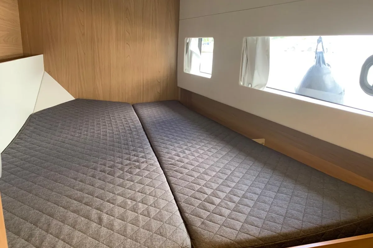 Cabin on Timeless, a Bali Catsmart catamaran at Ellomenos, Greece