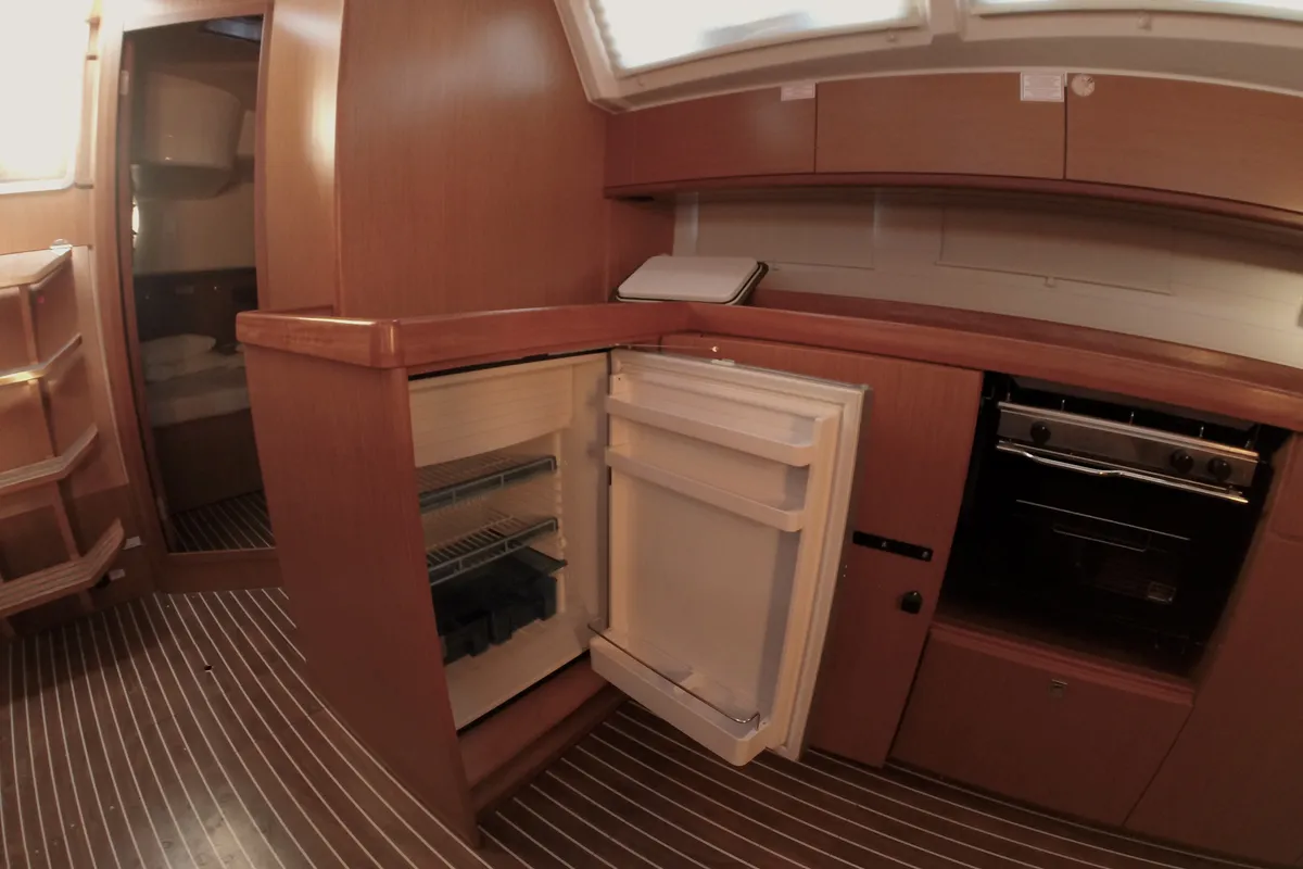 Galley of Elektra, a Bavaria Cruiser 46 sailboat at Zadar, Croatia