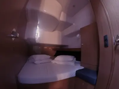 Cabin on Elektra, a Bavaria Cruiser 46 sailboat at Zadar, Croatia