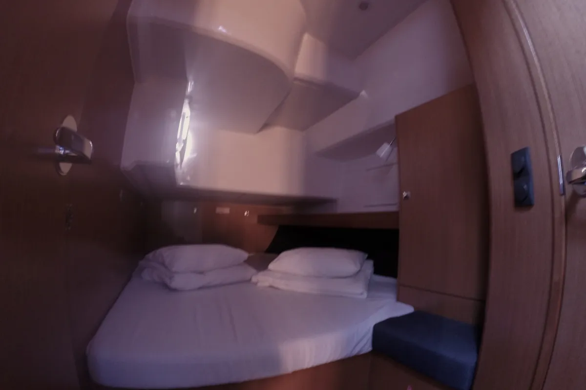 Cabin on Elektra, a Bavaria Cruiser 46 sailboat at Zadar, Croatia