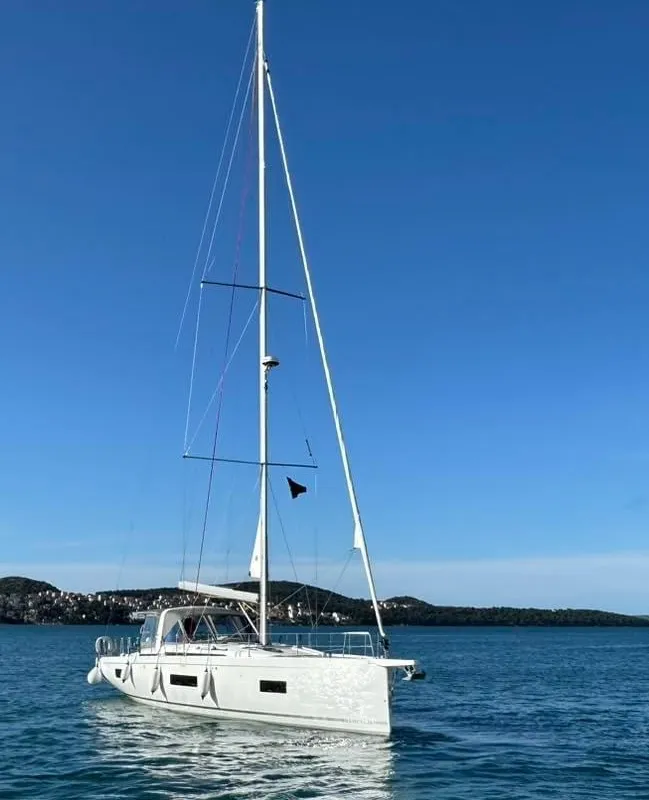 Exterior view of Eve One, a Beneteau Oceanis 54 sailboat at Seget Donji, Croatia