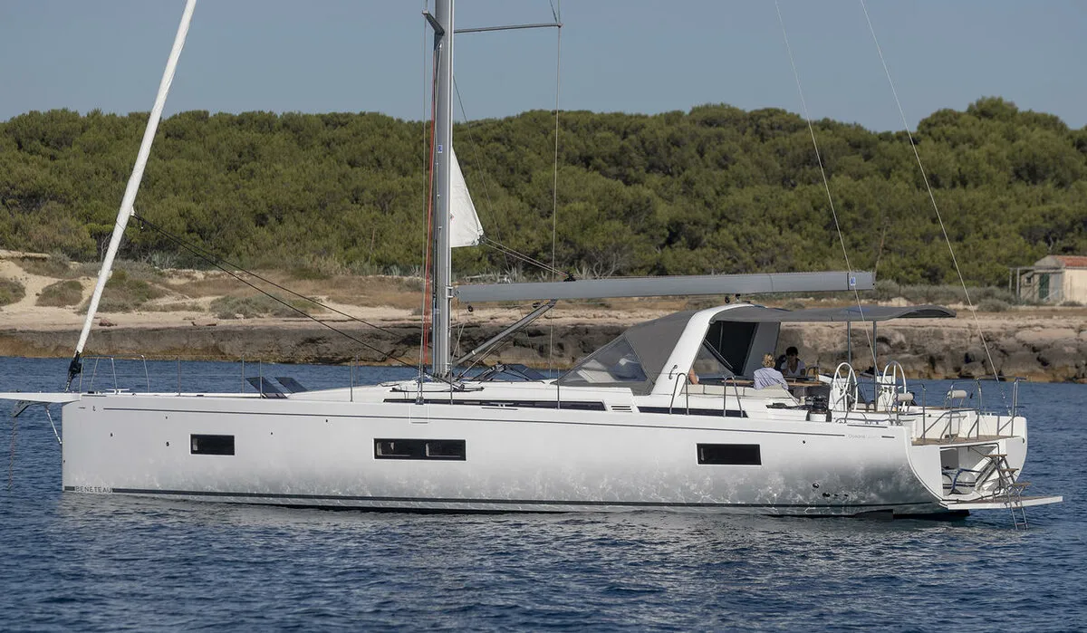 Exterior view of Eve One, a Beneteau Oceanis 54 sailboat at Seget Donji, Croatia