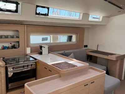 Galley of Eve One, a Beneteau Oceanis 54 sailboat at Seget Donji, Croatia