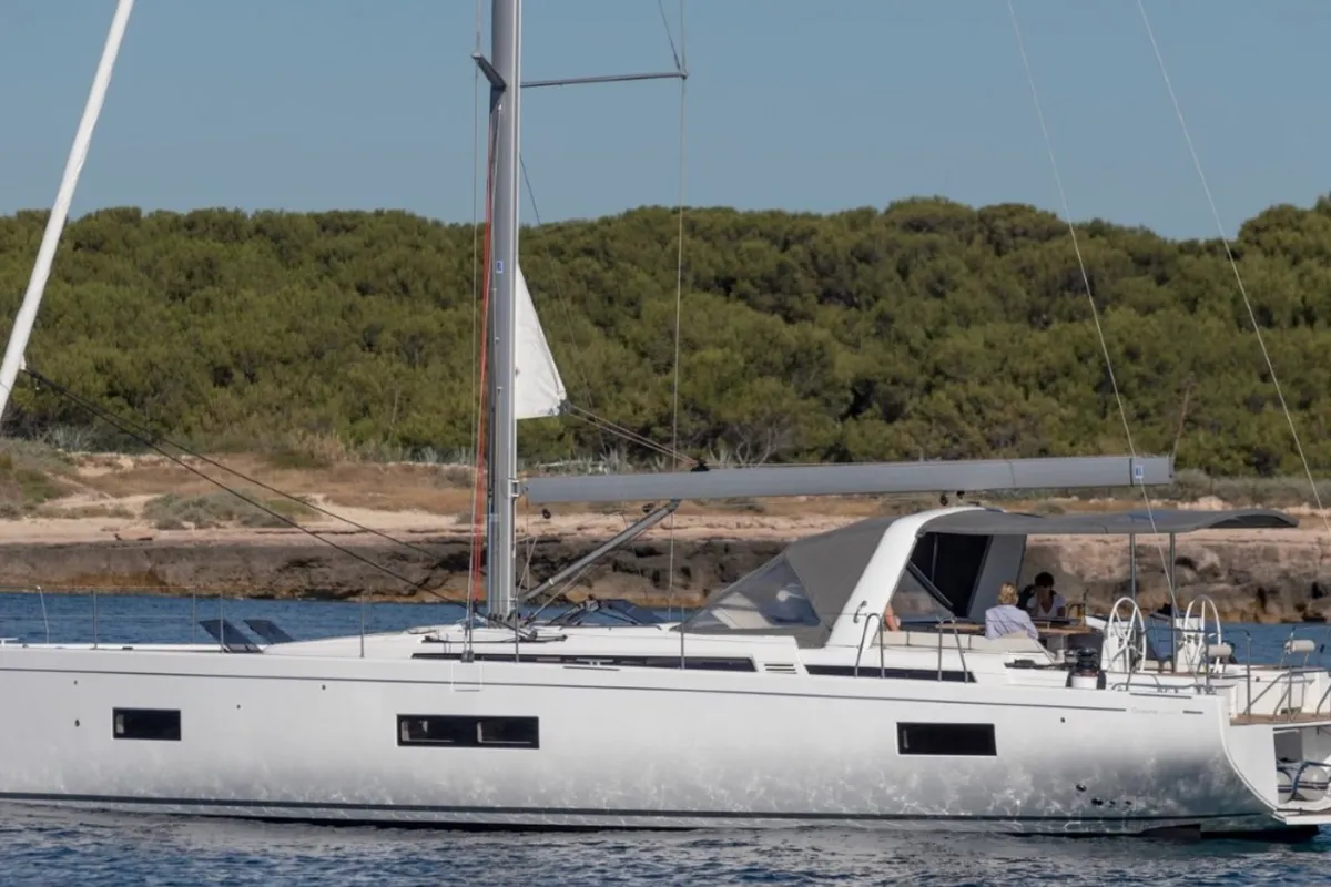 Exterior view of Eve One, a Beneteau Oceanis 54 sailboat at Seget Donji, Croatia