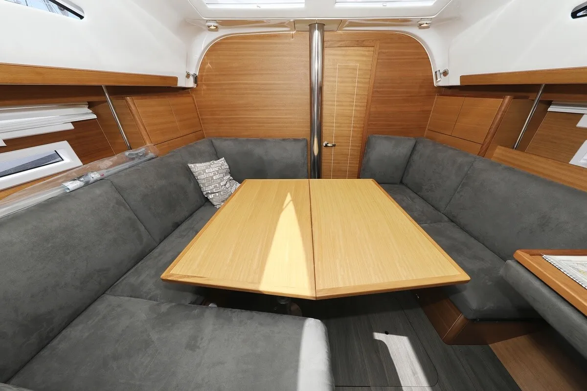 Salon of Valata, a Elan Impression 40.1 sailboat at Pirovac, Croatia