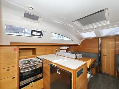 Galley of Valata, a Elan Impression 40.1 sailboat at Pirovac, Croatia