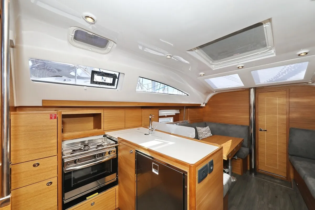 Galley of Valata, a Elan Impression 40.1 sailboat at Pirovac, Croatia