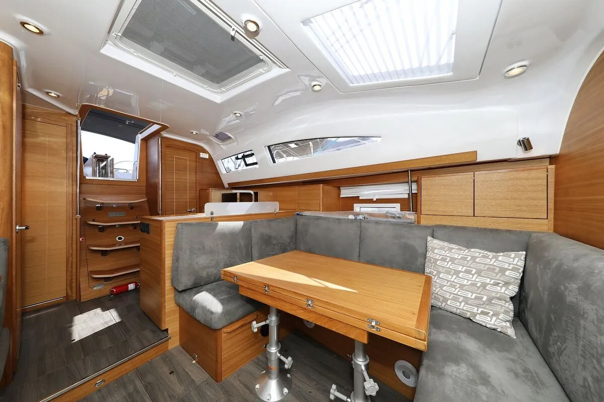 Salon of Valata, a Elan Impression 40.1 sailboat at Pirovac, Croatia