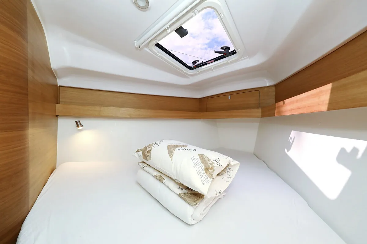 Cabin on Valata, a Elan Impression 40.1 sailboat at Pirovac, Croatia