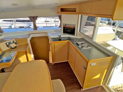Galley of Jazz Point, a Lagoon 400 catamaran at Split, Croatia