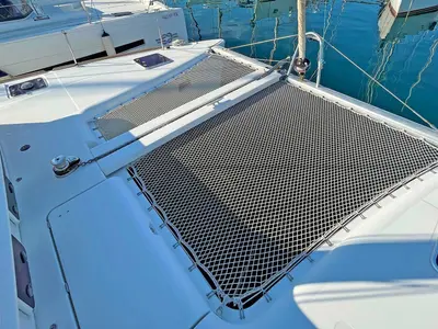 Deck of Jazz Point, a Lagoon 400 catamaran at Split, Croatia