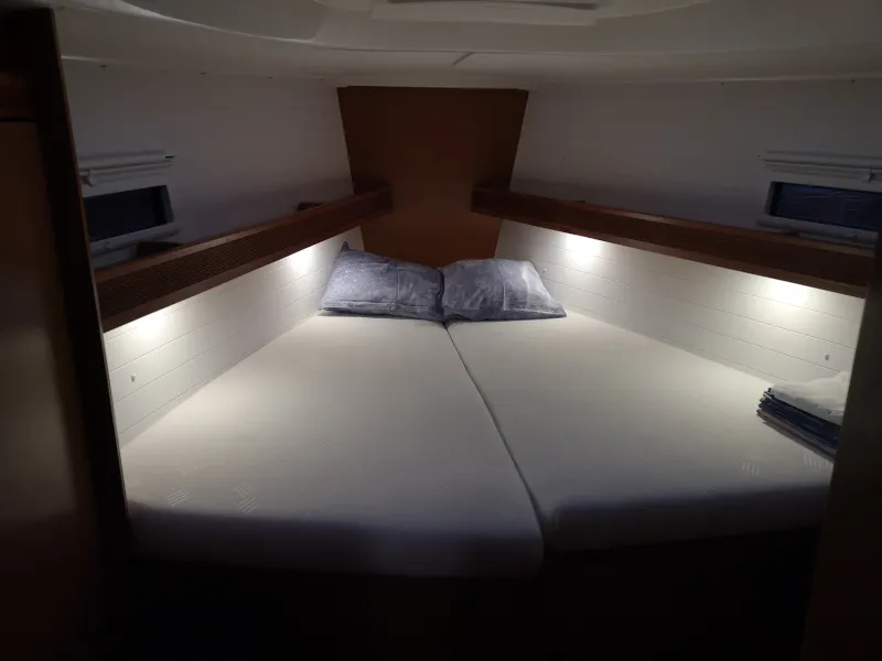 Cabin on Tamra, a Bavaria 36 sailboat at Kraljevica, Croatia