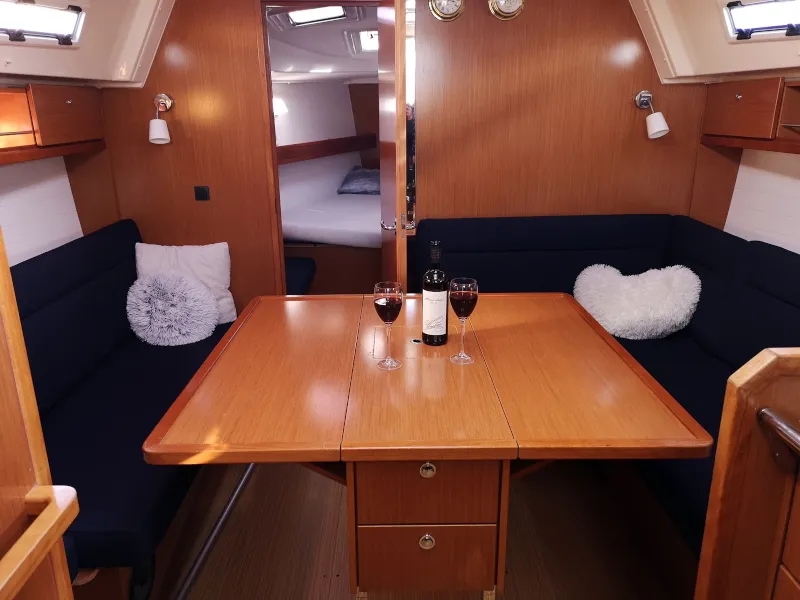 Salon of Tamra, a Bavaria 36 sailboat at Kraljevica, Croatia