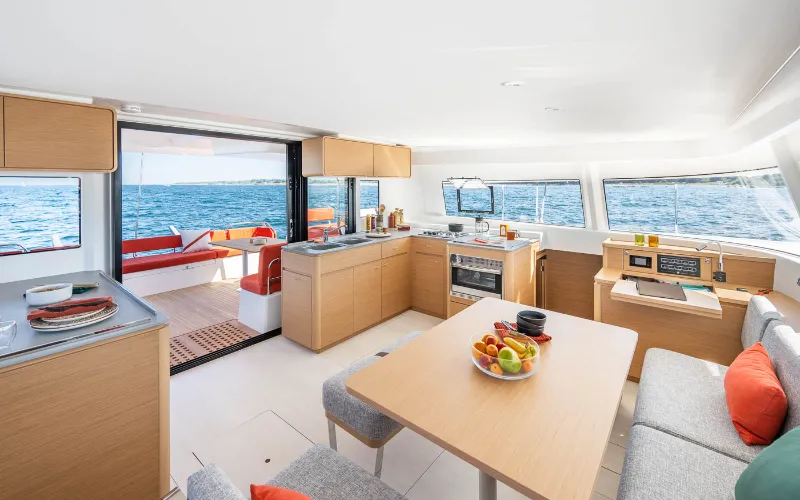 Galley of Mon Bijou, a Excess 14 catamaran at Toulon, France