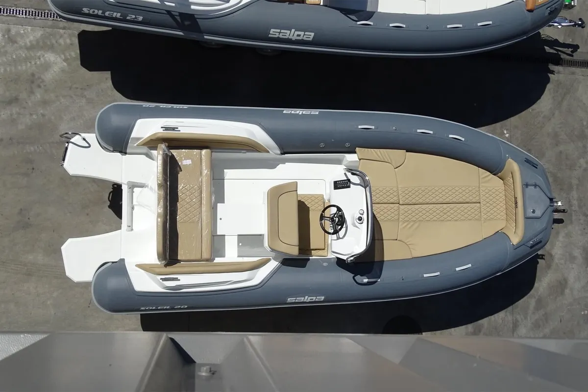 Exterior view of Salpa, a Salpa Soleil 20 motorboat at Grad Vodice, Croatia