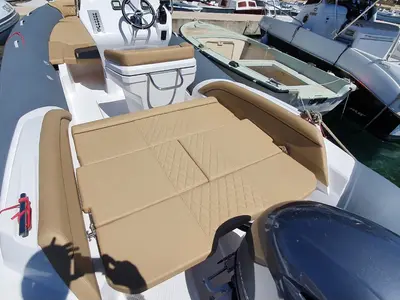 Deck of Salpa, a Salpa Soleil 20 motorboat at Grad Vodice, Croatia